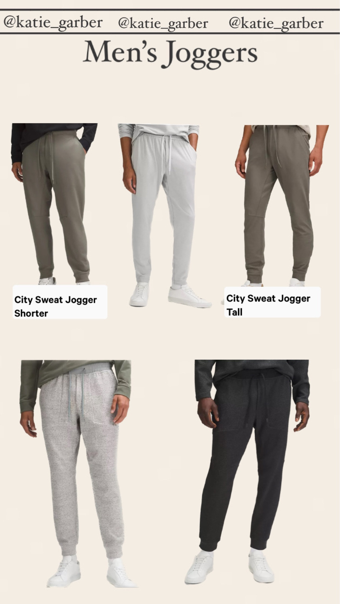 City Sweat Jogger *Tall, Joggers