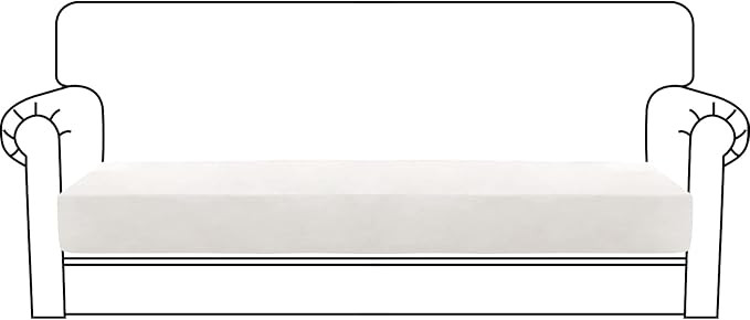MAXIJIN Velvet Stretch Couch Cushion Covers Soft Sofa Cushion Cover Replacement Sofa Seat Cushion... | Amazon (US)