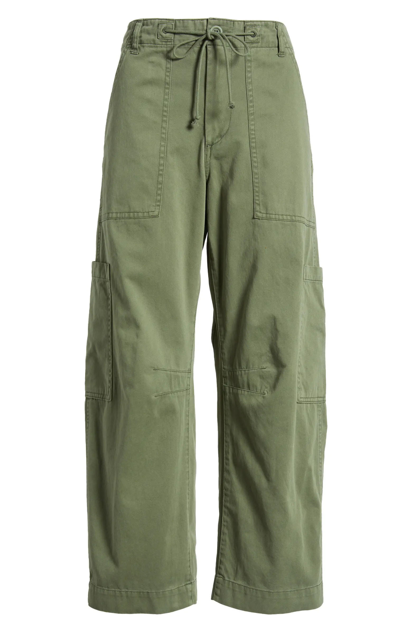 Sabrina High Waist Barrel Twill Utility Pants | Nordstrom