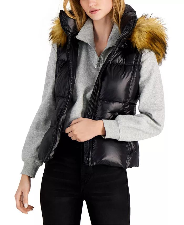 S13 Faux-Fur-Trim Hooded Down Vest & Reviews - Coats & Jackets - Women - Macy's | Macys (US)