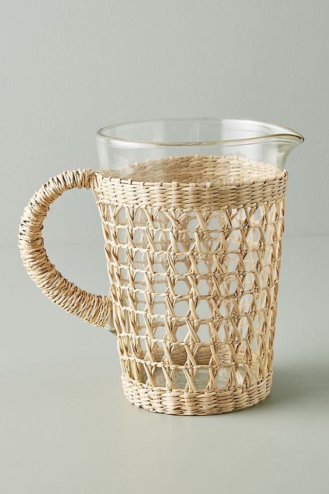 Seagrass-Wrapped Pitcher | Anthropologie (US)