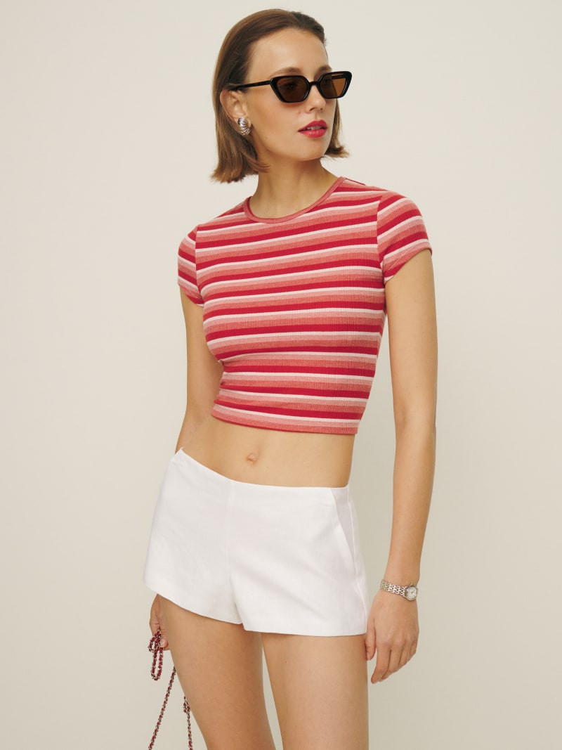 June Low Rise Linen Short | Reformation (Global)
