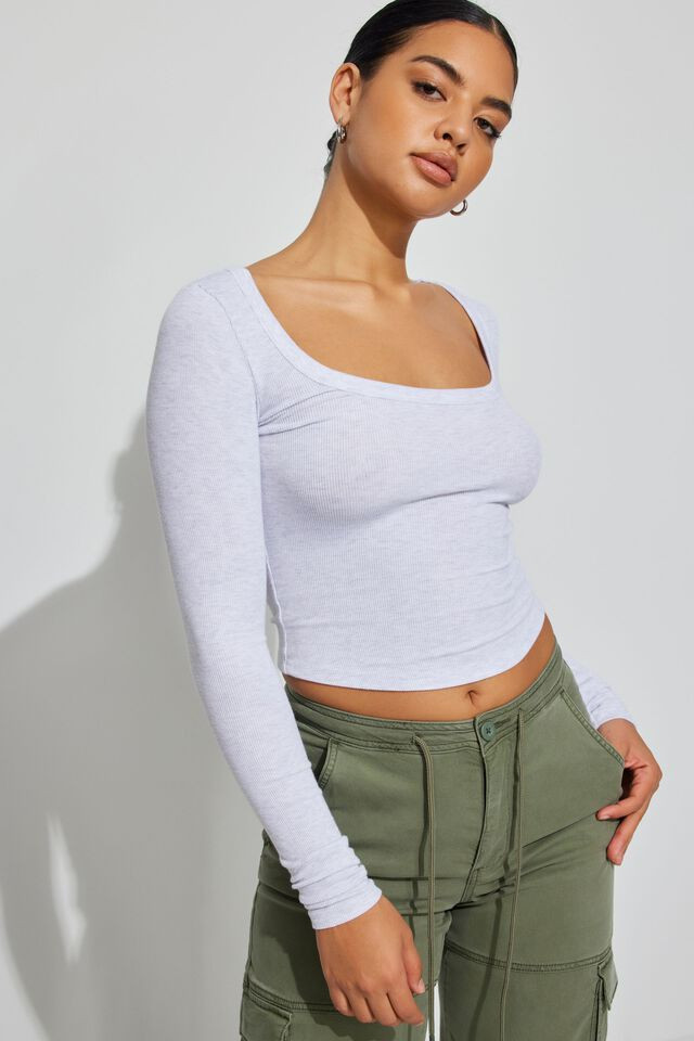 Pamela Long Sleeve Scoop Neck Top | Garage Clothing