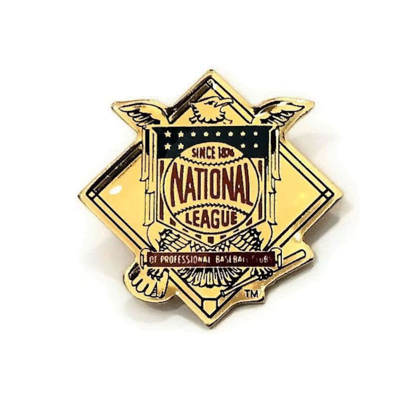 1992 Vintage NL LOGO Pin Backs Official MLB Baseball Collectors Pin Shiny Brass Glossy Domed Enam... | Etsy (US)