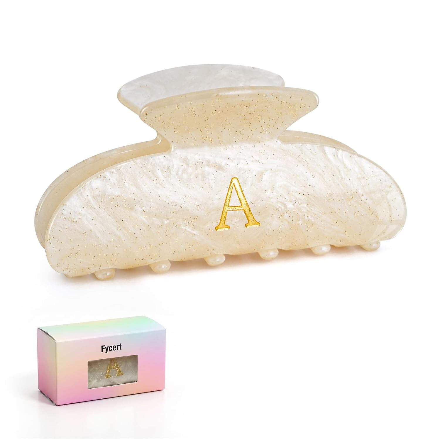 Gifts for Women Teen Girls,Medium Initial Hair Clips - Gold,A | Amazon (US)