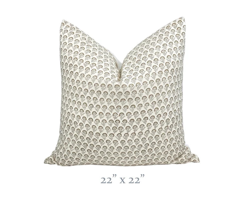 PILLOW COMBO | Classic Neutrals, Floral Pillow, Grey Print Pillow, Stripe Pillow, Pillow Combinat... | Etsy (US)