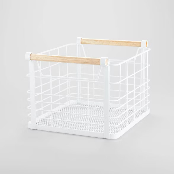 Small Natural Wood Handles Milk Crate - Brightroom™ | Target