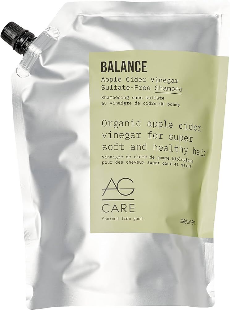 AG Hair BALANCE Apple Cider Vinegar Sulfate-Free Shampoo Refill, 1L | Amazon (US)
