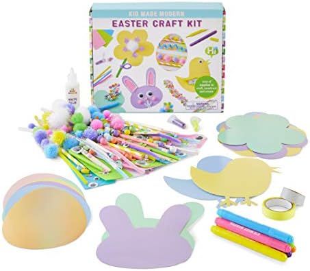 Kids Arts and Crafts - Kid Made Modern Easter Springtime Craft Kit - Kids Easter Bunny and Spring Fl | Amazon (US)