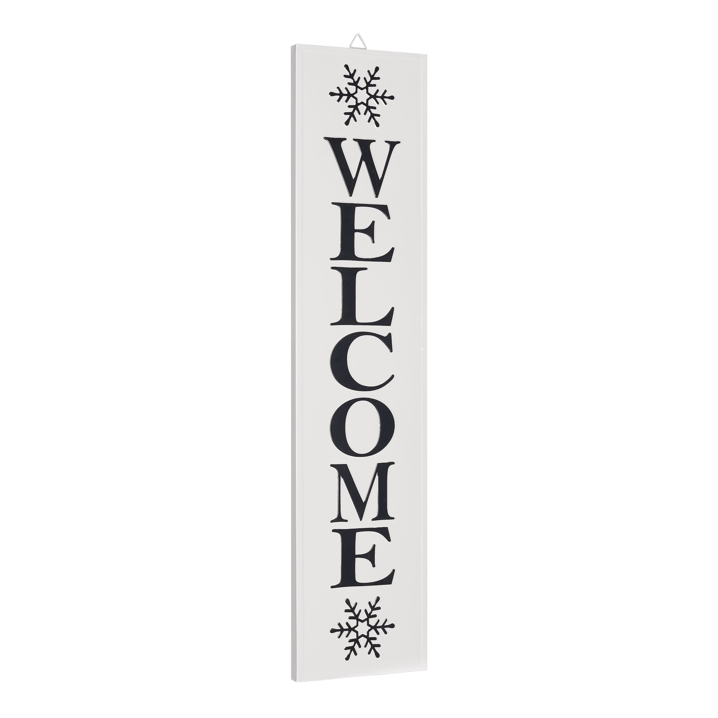 Holiday Time Welcome Hanging Porch Sign Decoration, 7" x 31" | Walmart (US)