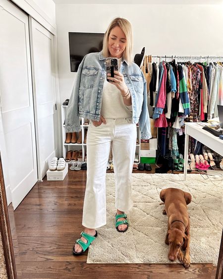 The perfect white jeans for spring ❤️ Ordered this $25 pair and loved the fit but not the length, so I had them hemmed a couple of inches. Now we just patiently wait for spring. 


#LTKshoecrush #LTKSeasonal #LTKunder50