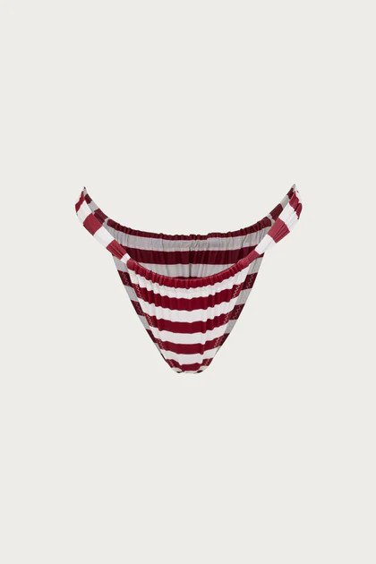 Ruched Bottom (Burgundy Stripe) | SAME
