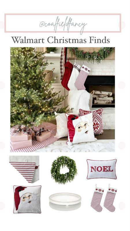 Walmart Christmas Decor
 from My Texas House
Christmas stockings
Christmas throw pillows
Christmas wreath
Christmas tree skirt


#LTKunder50 #LTKHoliday #LTKSeasonal