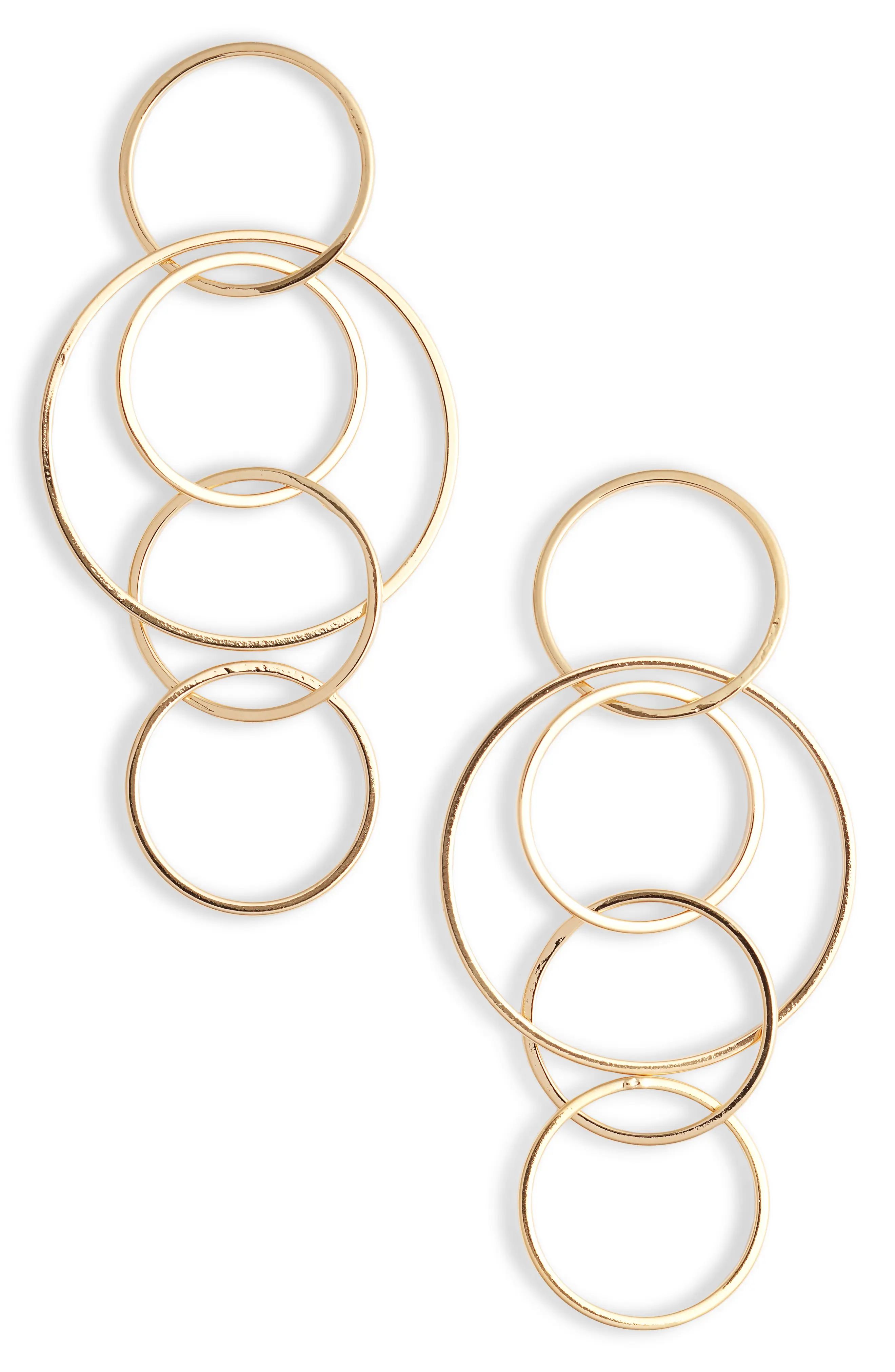 Women's Sterling Forever Linked Hoop Drop Earrings | Nordstrom