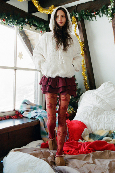 Out From Under Try Me Piled Fleece Printed Bubble Hoodie Sweatshirt | Urban Outfitters (US and RoW)