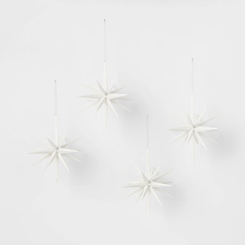 4pk Glitter Starburst Christmas Tree Ornament - Wondershop™ | Target