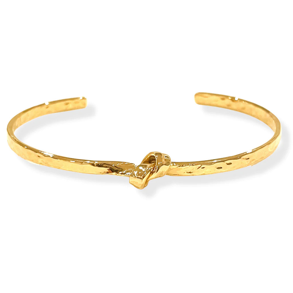 Knotted Hammered Cuff Bracelet | Ellie Vail Jewelry