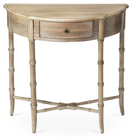 Eric Demilune Console, Driftwood | One Kings Lane