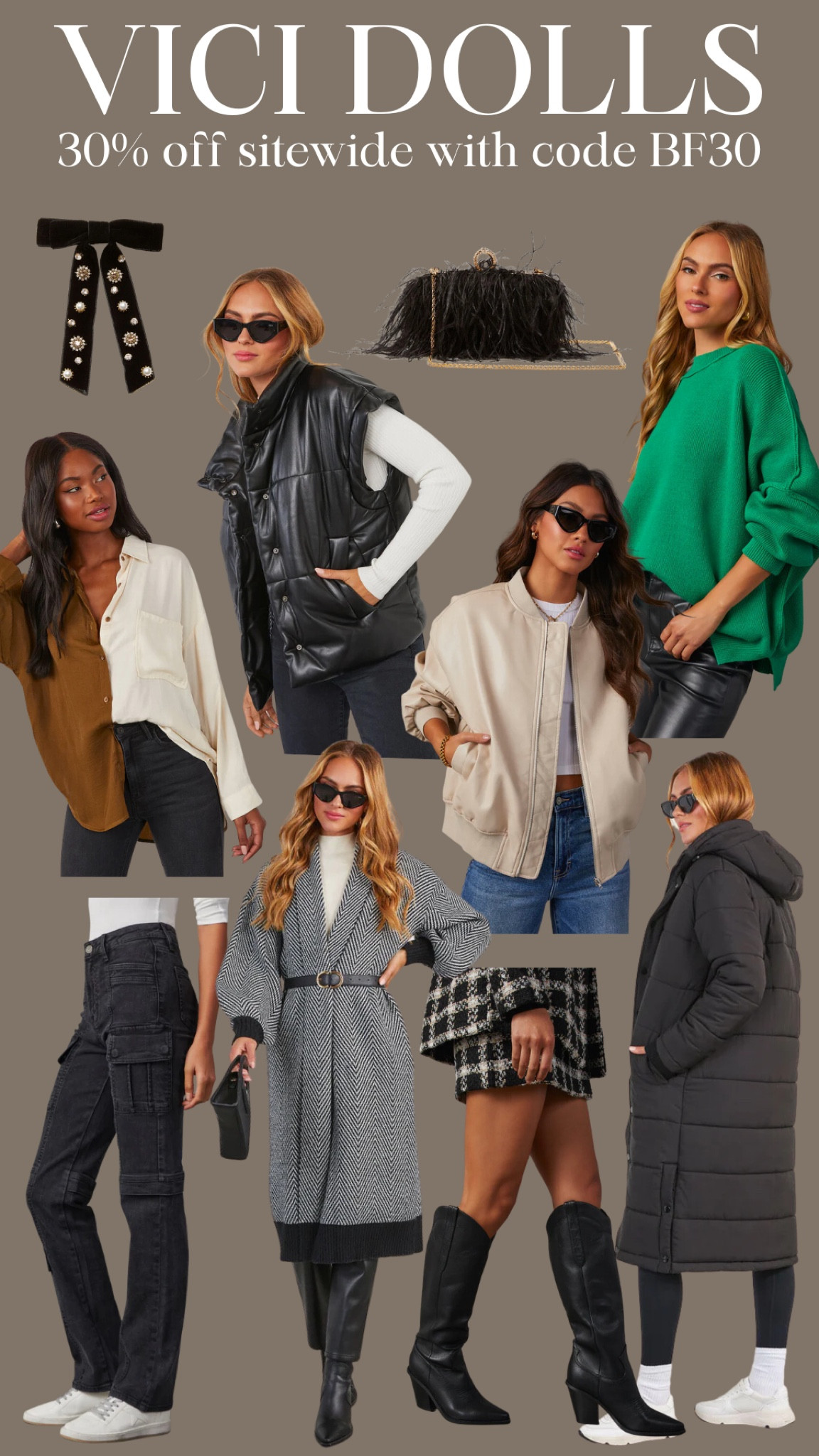 Vici Dolls Black Friday sale! 30% off sitewide with code BF30!! Holiday outfits, dresses, coats, sweaters, cargos. Gift guide for her! 

#LTKCyberWeek #LTKGiftGuide #LTKsalealert