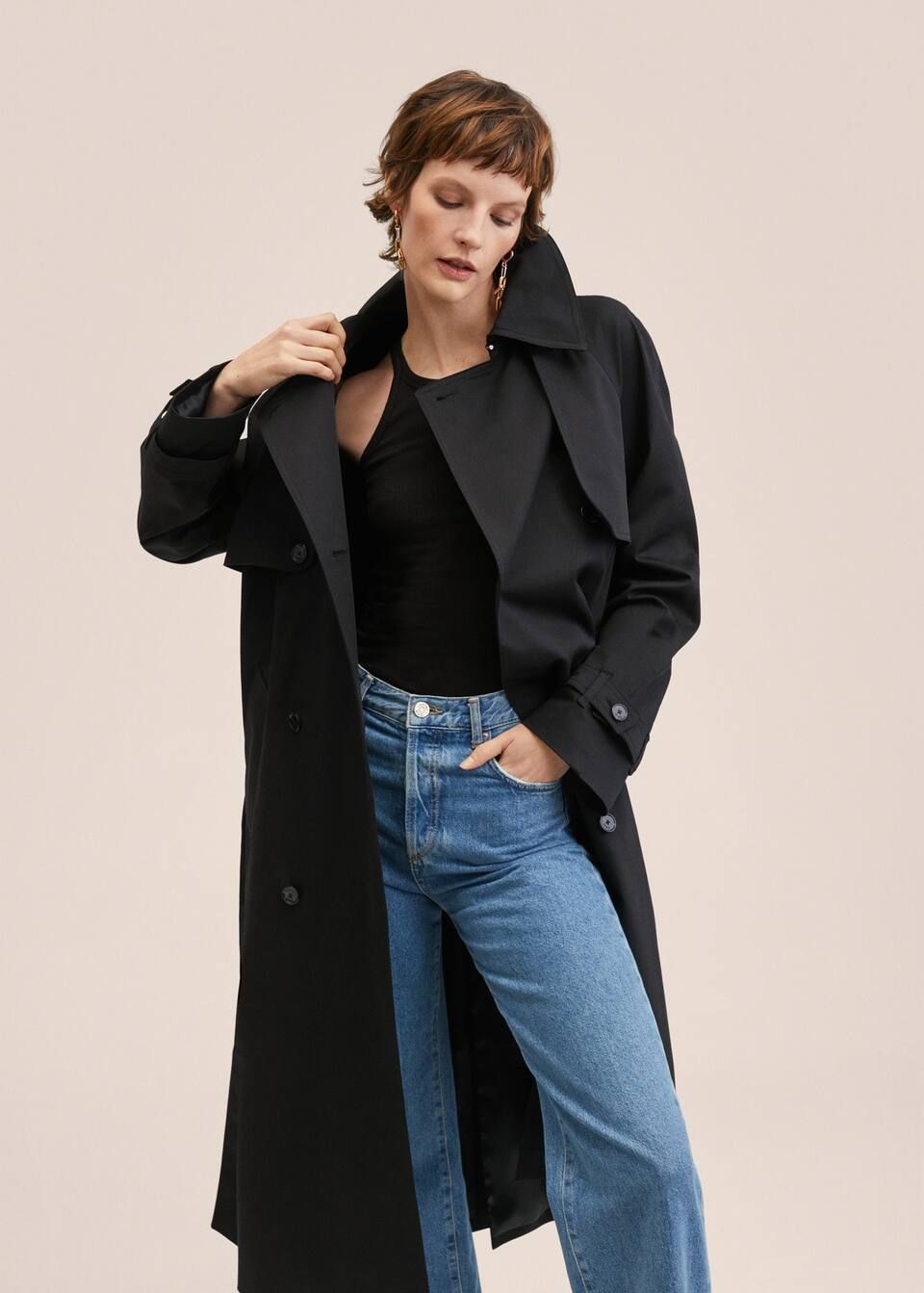 Belt cotton-blend trench | MANGO (US)