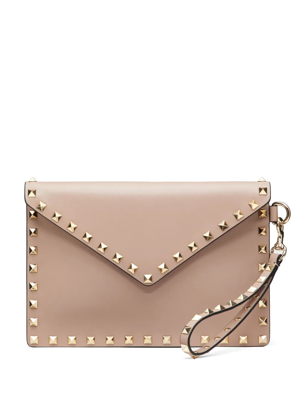 Valentino Garavani Rockstud Leather Clutch Bag - Farfetch | Farfetch Global