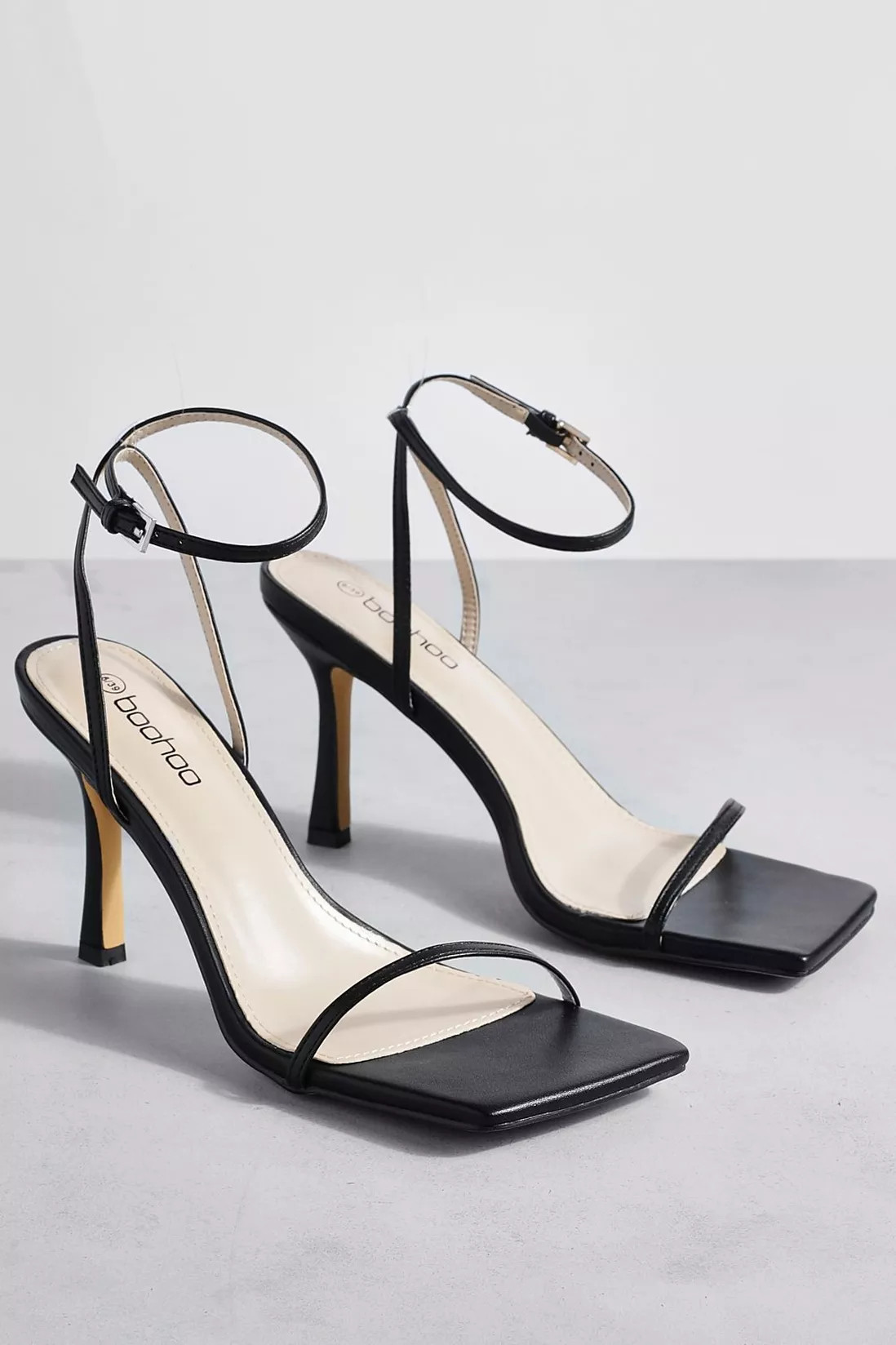 Skinny Strap Square Toe Barely There | Debenhams UK