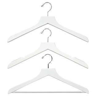 Petite/Teen Wooden Shirt Hanger White Pkg/6 | The Container Store