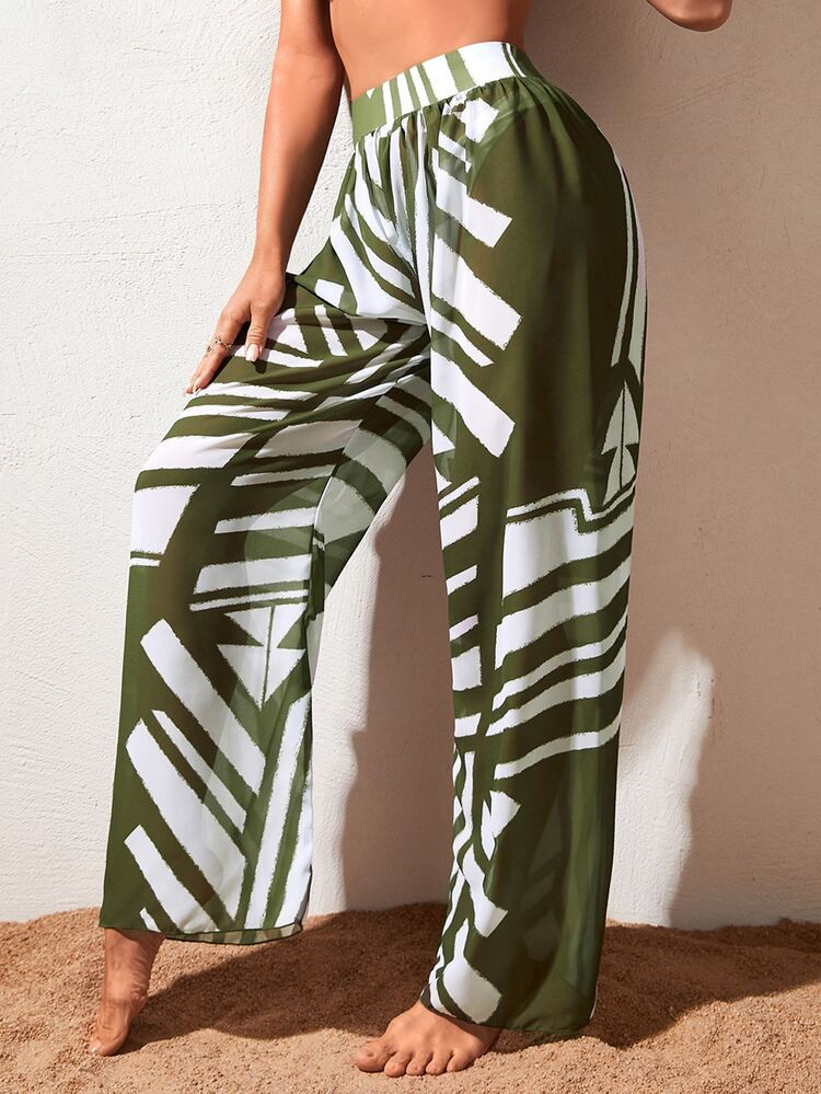 Geo Print Cover Up Pants
       
              
              $9.75  
        $12.99
       
    ... | SHEIN