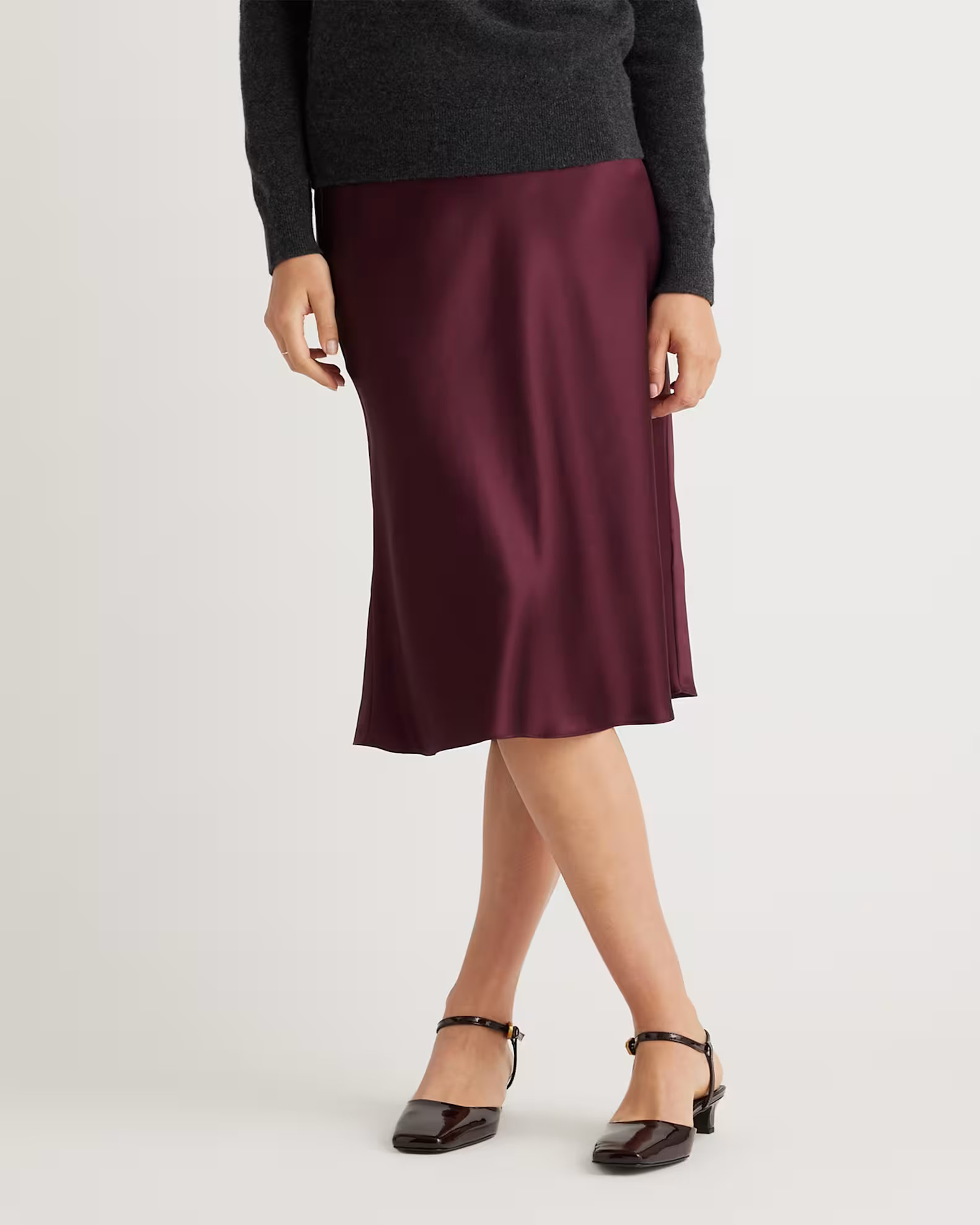 100% Washable Silk Skirt | Quince in Wine Tasting Red | Quince