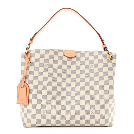 LOUIS VUITTON Damier Azur Graceful PM Rose Ballerine | FASHIONPHILE | Fashionphile
