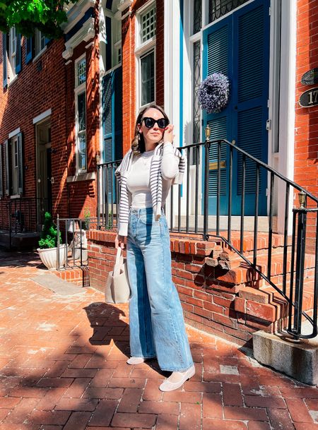 Styling wide leg cropped jeans for spring 

#LTKSeasonal #LTKstyletip