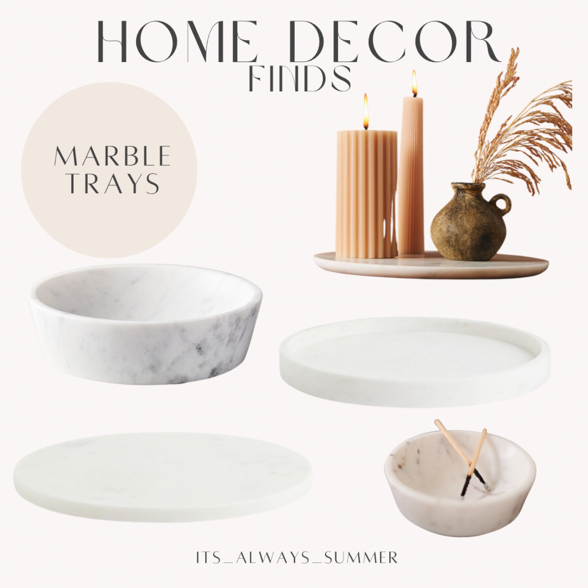 Marble trays and bowls! #homedecor 