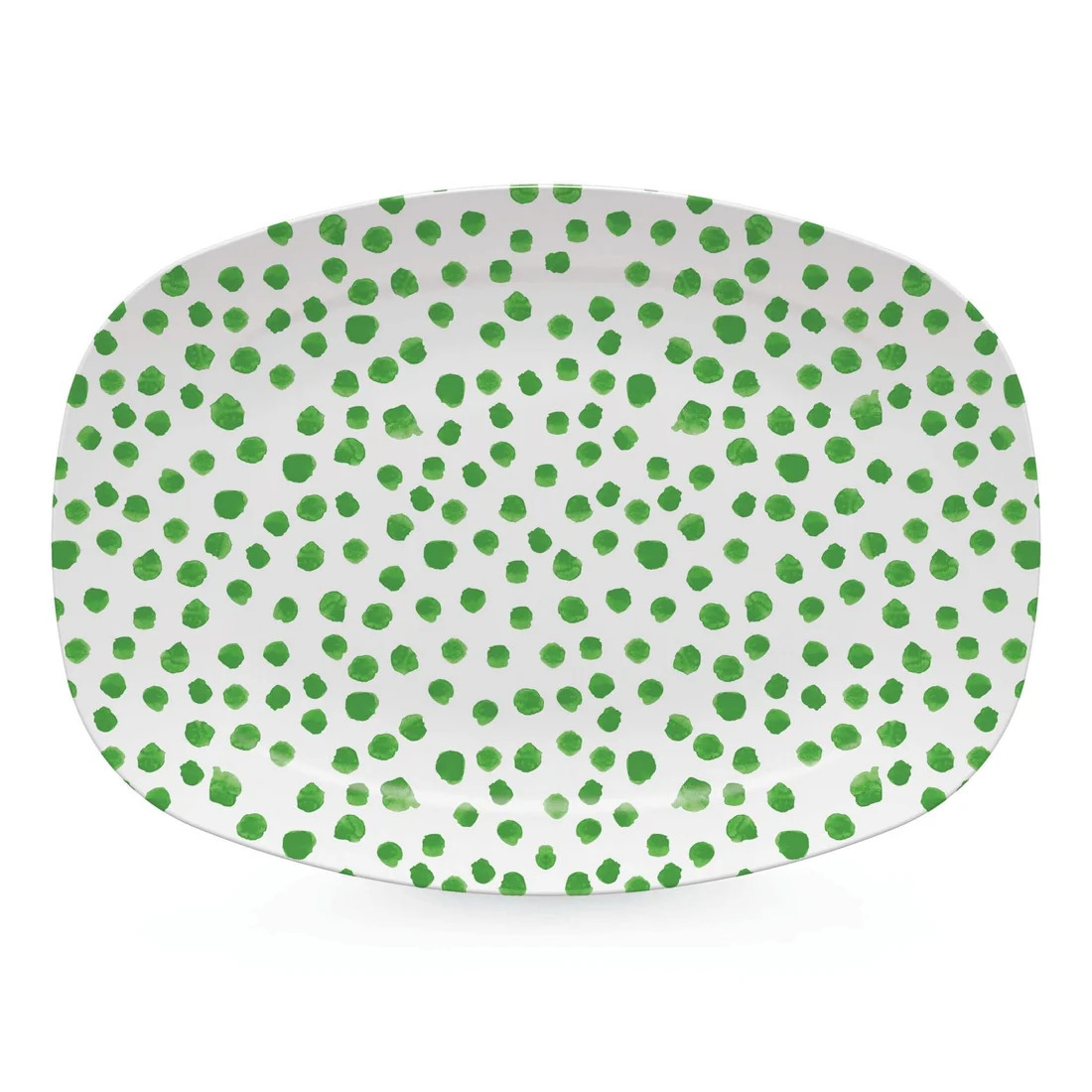 Dark Green Dotty Platter | Mariposa