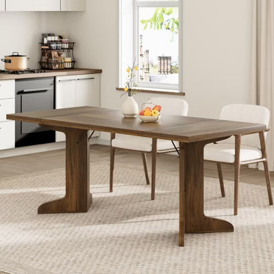 71" Large Dining Table for 6 to 8 People, Rectangle Dining Table with Unique Wooden Legs, Modern Dinner Table for Kitchen, Dining Room & Living Room | Target