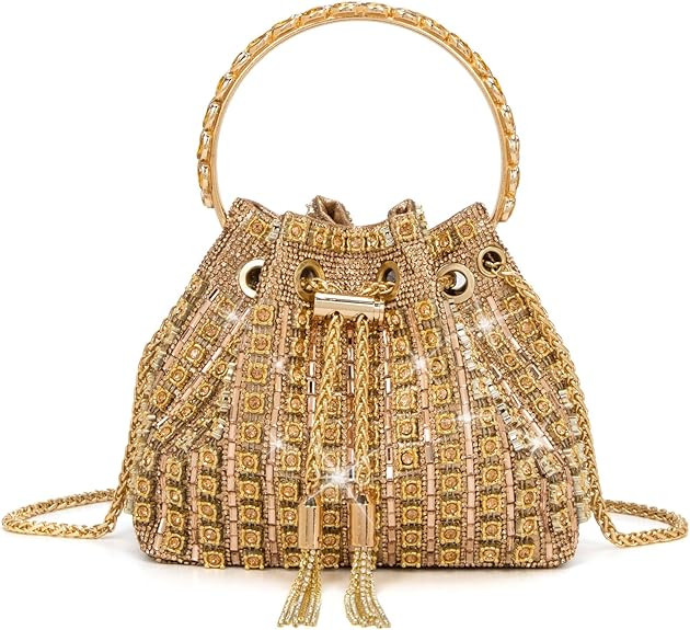 Sparkly Diamond Evening Bag Clutch Purses for Women Rhinestone Purse Glitter Handbag for Party Pr... | Amazon (US)