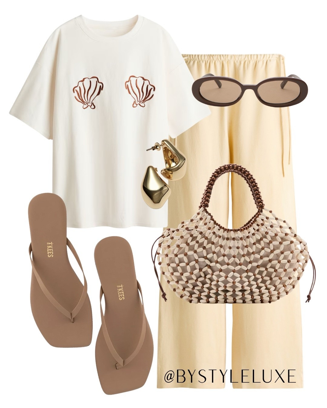 EFFORTLESS LOOKS - Still obsessed with this gorg embroidered tee, styled here with summery wide leg trousers for an effortless  outfit 

#sandals #summeroutfit #tshirt

#LTKsummer #LTKshoes #LTKbag
