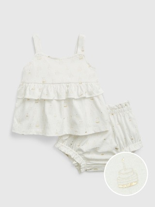 Baby 100% Organic Cotton Birthday Cake Outfit Set | Gap (US)