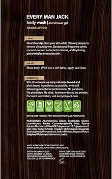 Every Man Jack Body Wash, Sandalwood 33.8-ounce | Amazon (US)