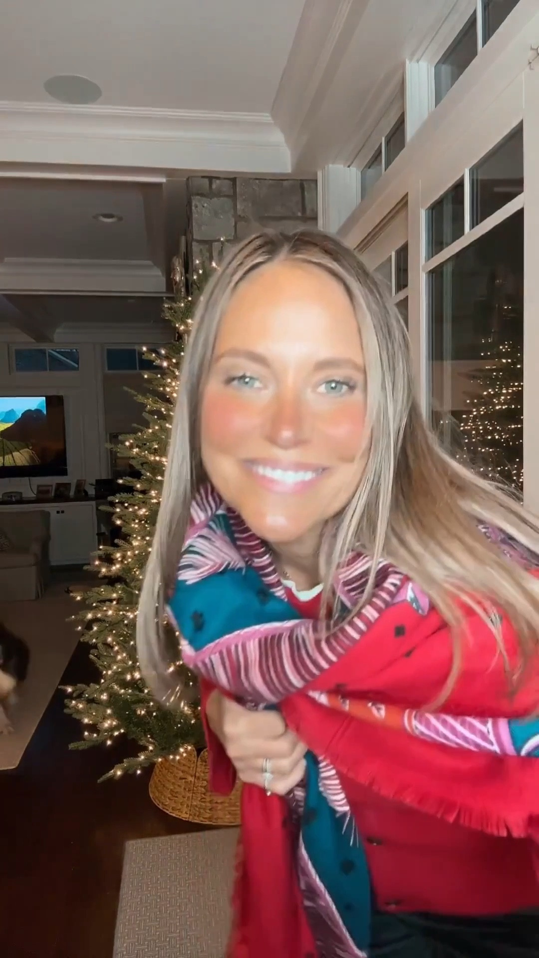 Mothers are always right! Right? Put together this festive look for running out! I love the bright colors mixed with the pattern on the scarf! Elegant without being over the top! 

#LTKSeasonal #LTKOver40 #LTKMidsize