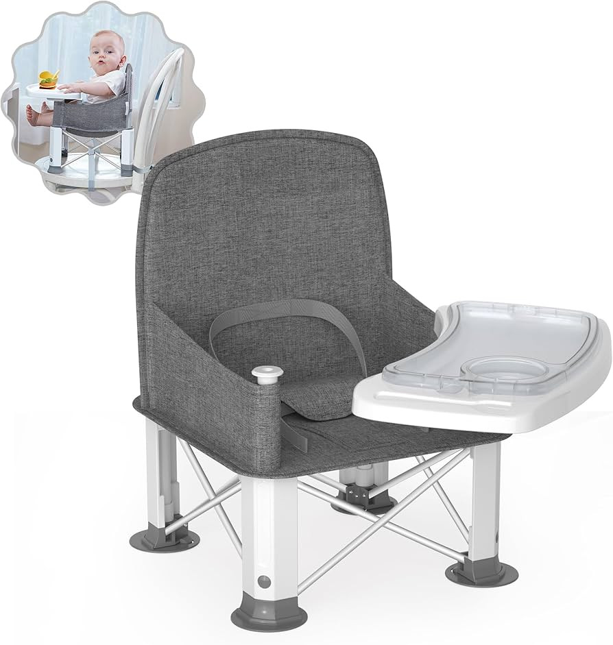 Baby Travel Booster Seat with Double Tray, BabyBond Upgraded Toddler Portable Baby Chair, Booster... | Amazon (US)