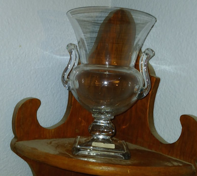 Vintage 1940s DUNCAN MILLER Grecian Elegant Glass Handled Urn Vase | eBay US