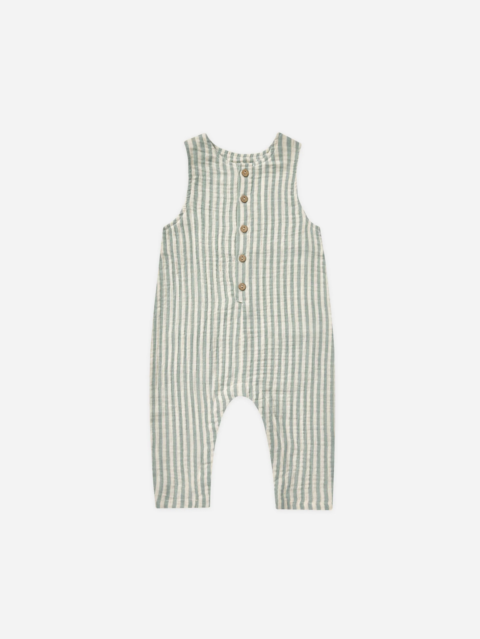 Button Jumpsuit || Summer Stripe | Rylee + Cru