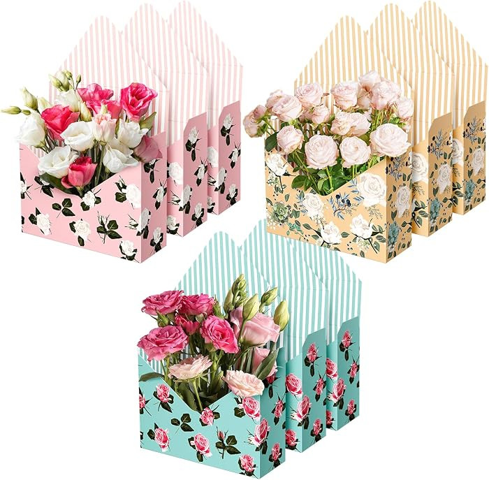 Lyforpyton 9 Pcs Mother's Flower Arrangement Gifts Boxes , Envelope Gift Box For Flowers , Foldab... | Amazon (US)