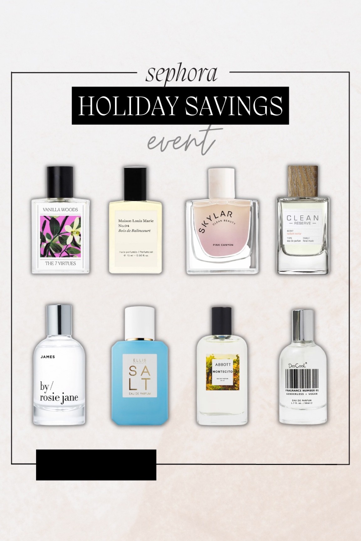 Sephora holiday savings event 