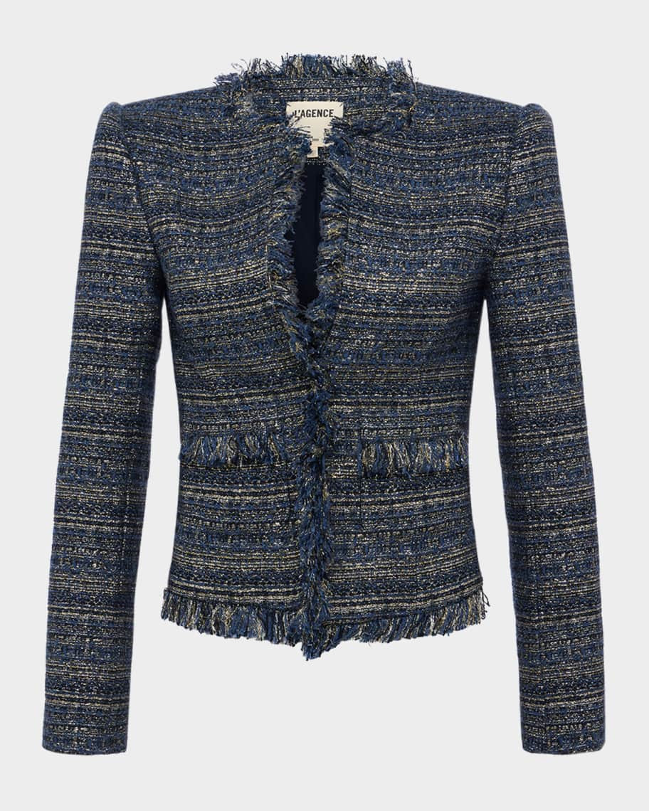 Angelina Metallic Tweed Jacket | Neiman Marcus