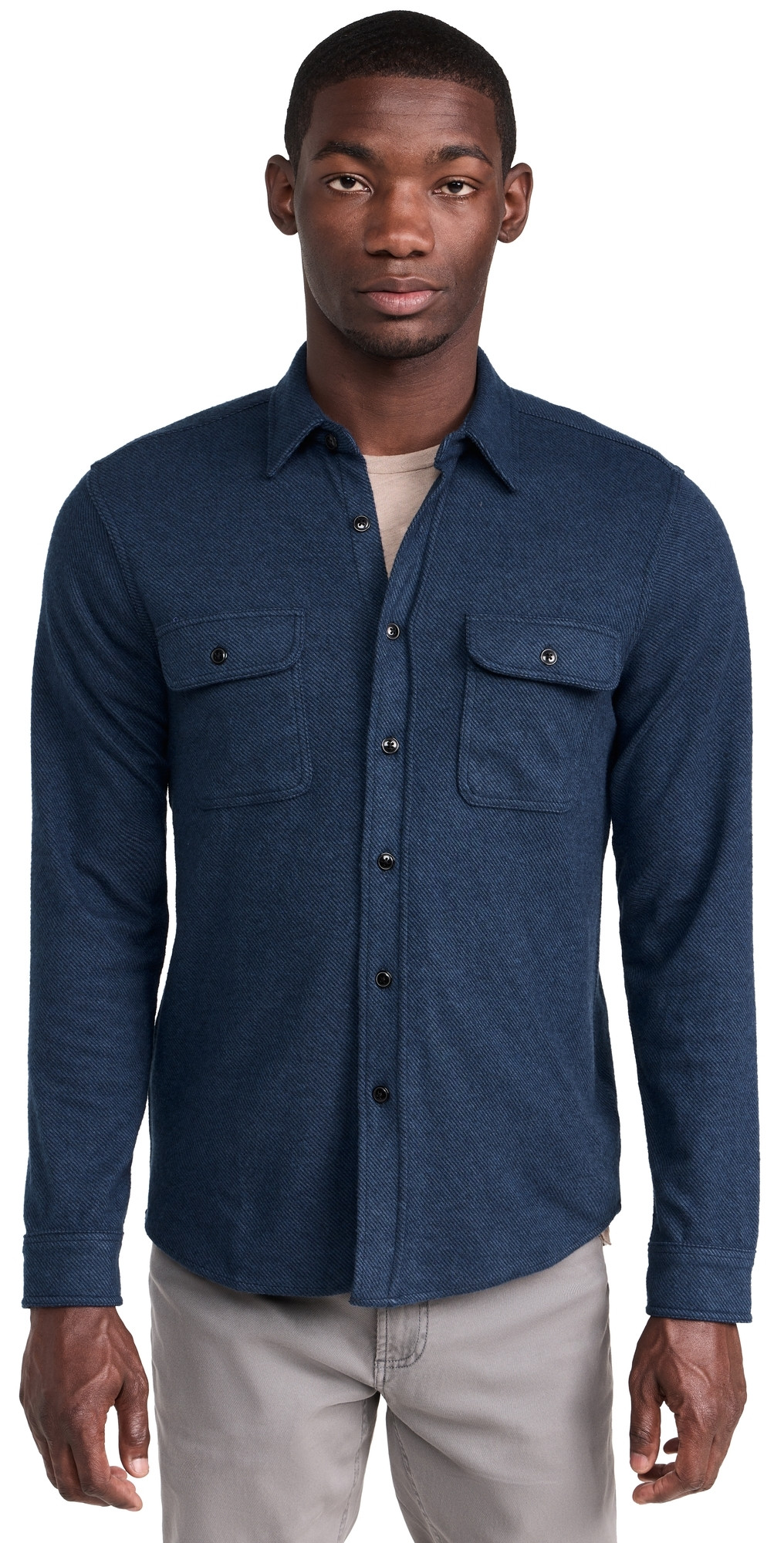 Faherty Legend Sweater Shirt Brighton Navy Twill M | Shopbop