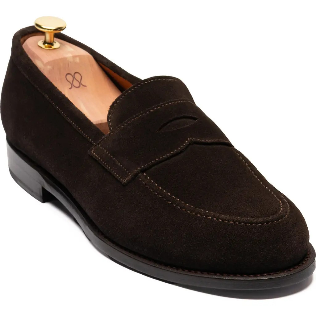 MORJAS The Penny Loafer in Brown Suede at Nordstrom, Size 11.5Us | Nordstrom