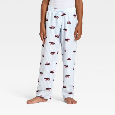 Boys' Striped Christmas Candy Cane Cars Pajama Pants - Cat & Jack™ Blue | Target