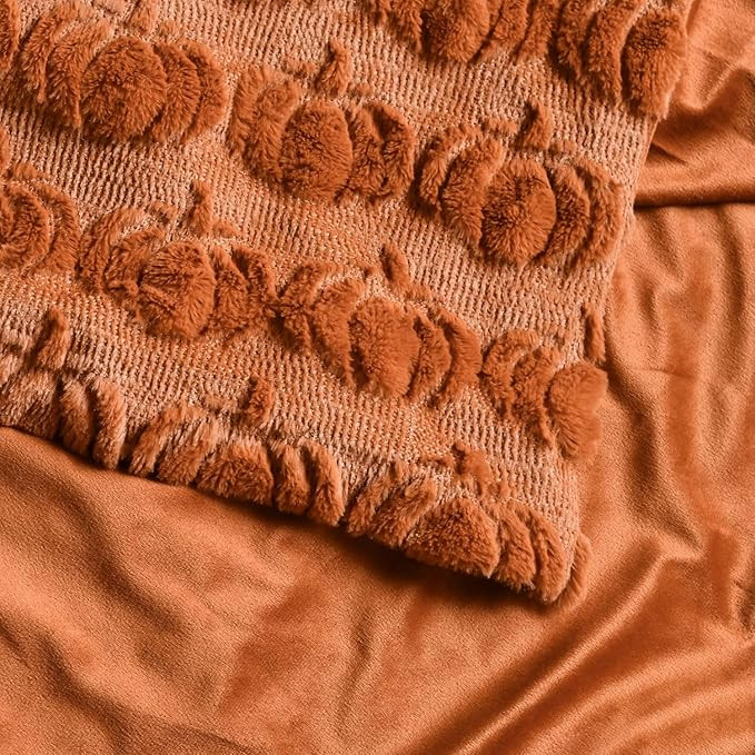 Horaldaily Fall Blanket Throw, Rust Red Pumpkin Autumn Harvest Soft Fuzzy Plush Faux Fur Cozy Bla... | Amazon (US)