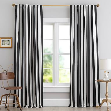 The Emily & Meritt Circus Stripe Blackout Curtain | Pottery Barn Teen